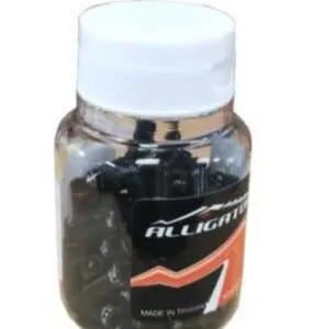 Alligator Plastic Ferrule Cable Housing End Caps (Black)
