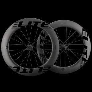 Elite Wheels Marvel 82D Carbon Tubeless Ready Disc Brake Wheel - Shimano/SRAM Hyperglide (Matte/Black/White Decals)