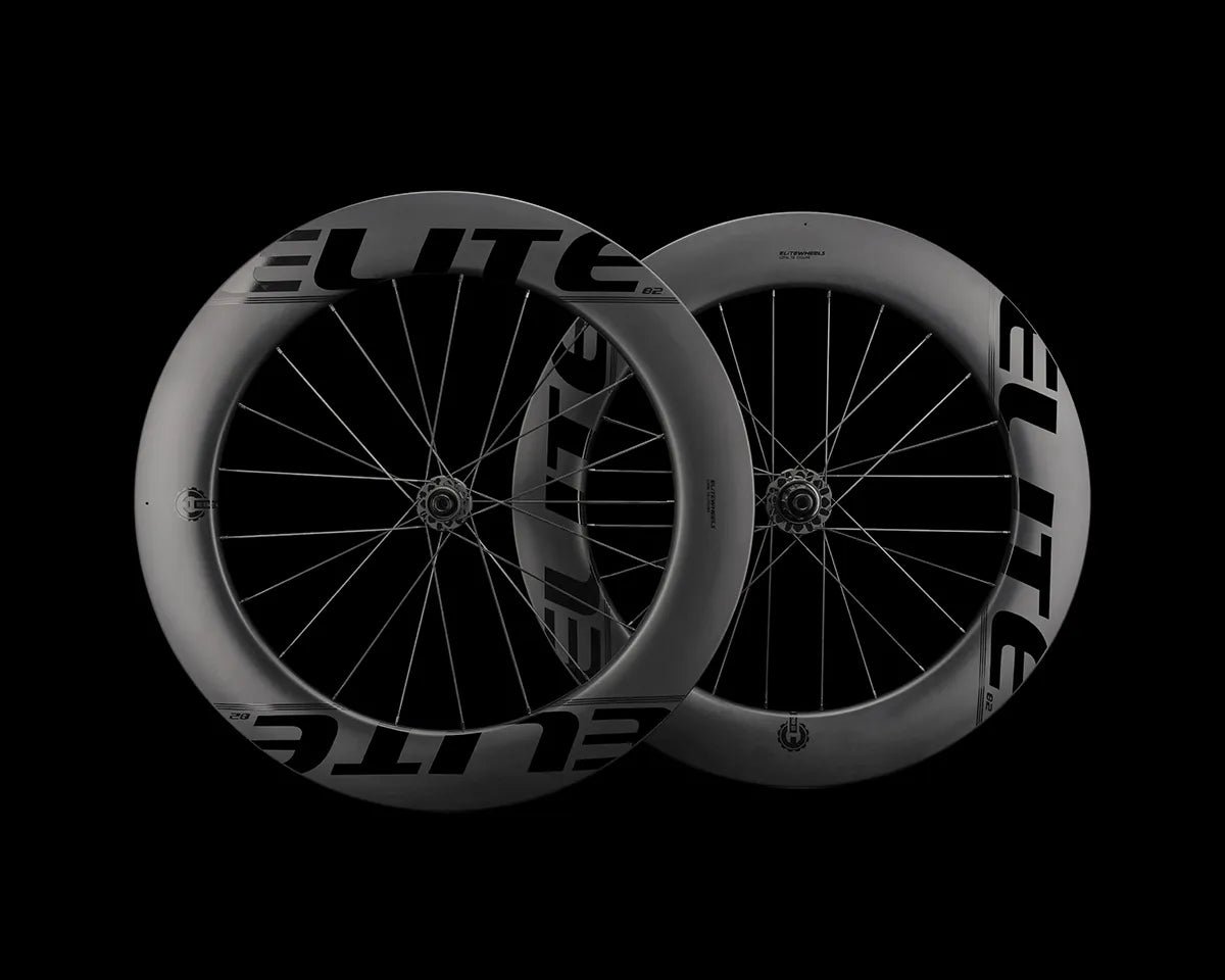 Elite Wheels Marvel 82D Carbon Tubeless Ready Disc Brake Wheel - Shimano/SRAM Hyperglide (Matte/Black/White Decals)