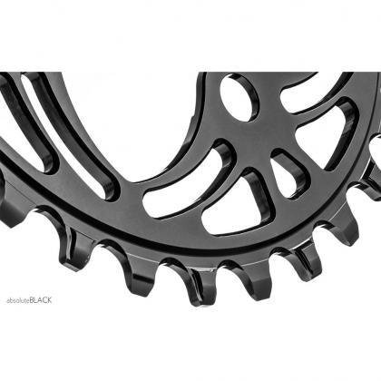 AbsoluteBlack Shimano 1x 104 BCD Oval 9/10/11/12 Speed Chainring (Black) - Image 2
