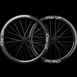 Elite Wheels Drive 50D Carbon Tubeless Ready Disc Brake Wheels - Shimano/SRAM (Gloss Marbel Black)