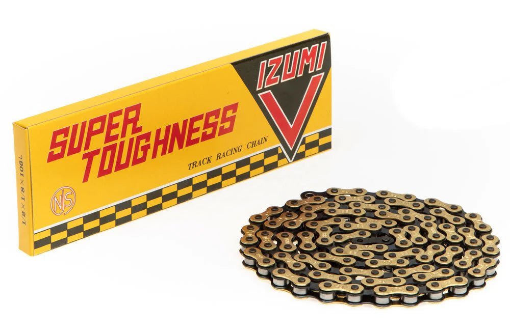 Izumi V Super Toughness 1/2x1/8 Single Speed Chain (Gold/Black) - Image 3