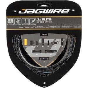 Jagwire 2X Elite Link Shift Derailleur Cable Kit (Black)
