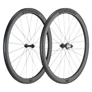 Token Resolute C45R Carbon Tubeless Ready Rim Brake Wheel - SRAM/Shimano (Black)