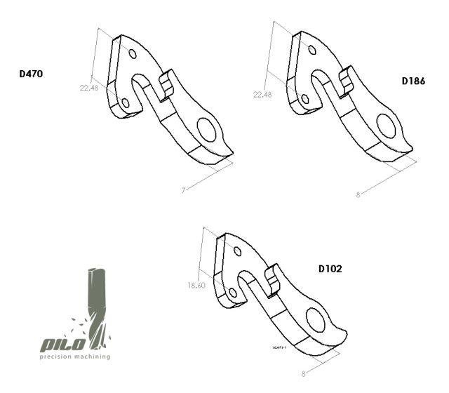 Pilo D102 Derailleur Hanger for Bulls, Isaac, Jamis - Image 2